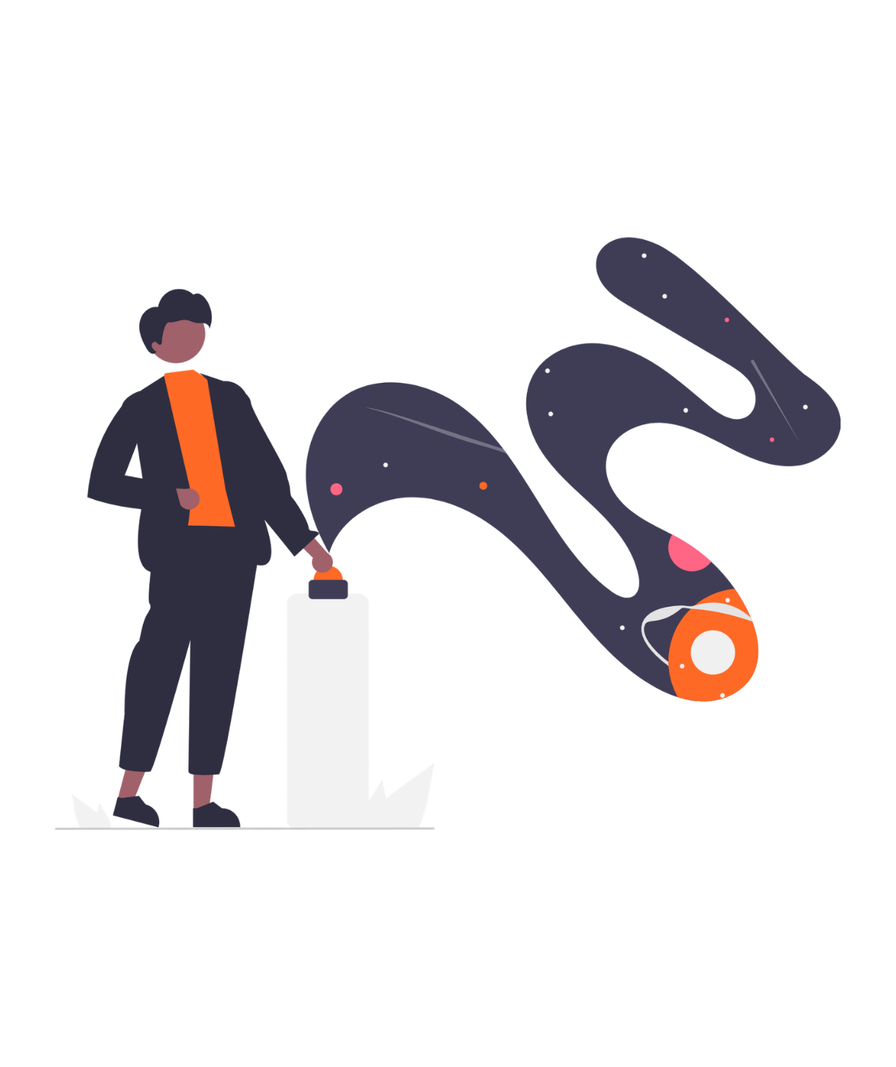 Man pressing Start Button