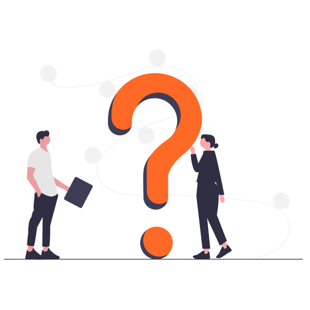 Large Orange Question Mark